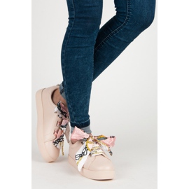 Sneakers allacciate con un nastro VICES rosa 2