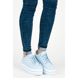 Seastar Sneakers stringate sulla piattaforma blu 1
