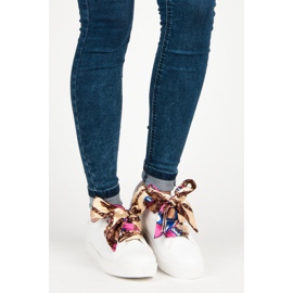 Vices Sneakers allacciate con una morsa a nastro bianco 1