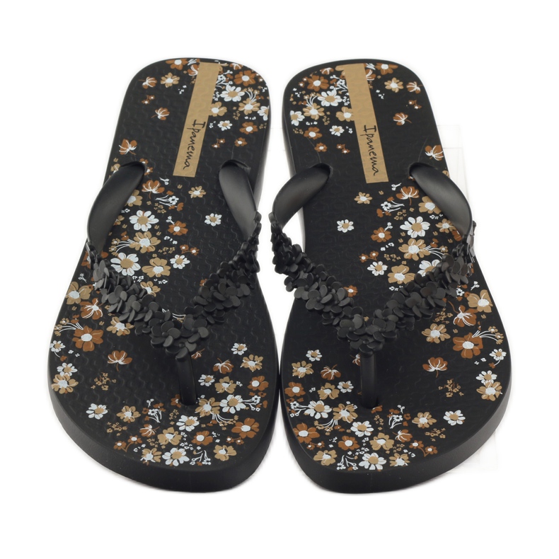 Ciabatte da donna floreali Ipanema 82397 nero marrone 4