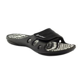 Ciabatte da piscina con velcro Rider 82213 nere bianco nero 1