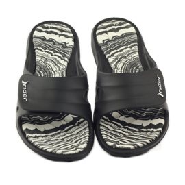 Ciabatte da piscina con velcro Rider 82213 nere bianca nero 4
