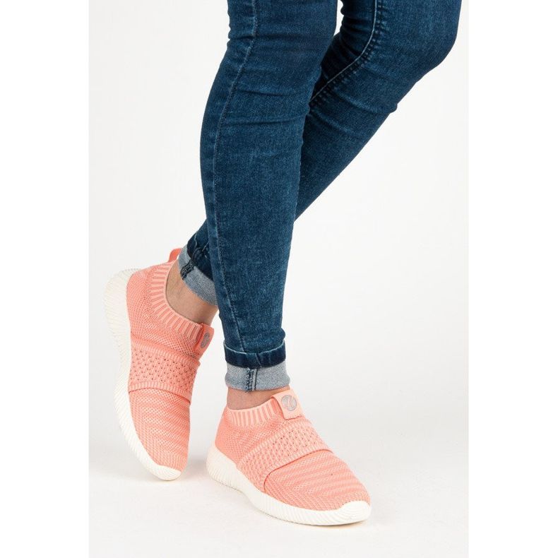 Kylie Sneakers in tessuto senza lacci rosa 2