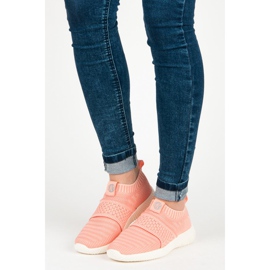 Kylie Sneakers in tessuto senza lacci rosa 1