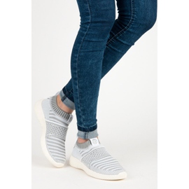 Kylie Sneakers in tessuto senza lacci grigio 2