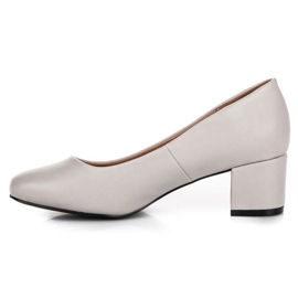 Vices Morse pompe a tacco basso grigio 1