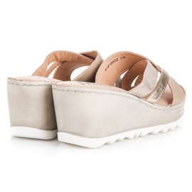 Kylie Ciabatte con zeppa marrone 2