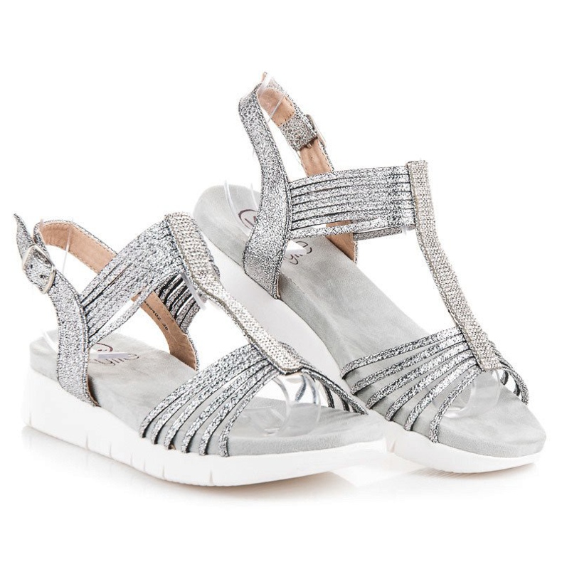 Kylie Sandali Con Cristalli grigio 1