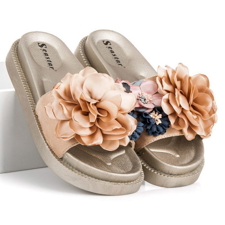 Seastar Ciabatte da donna fiori giallo 1