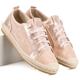 Seastar Espadrillas in suede con lacci rosa 1