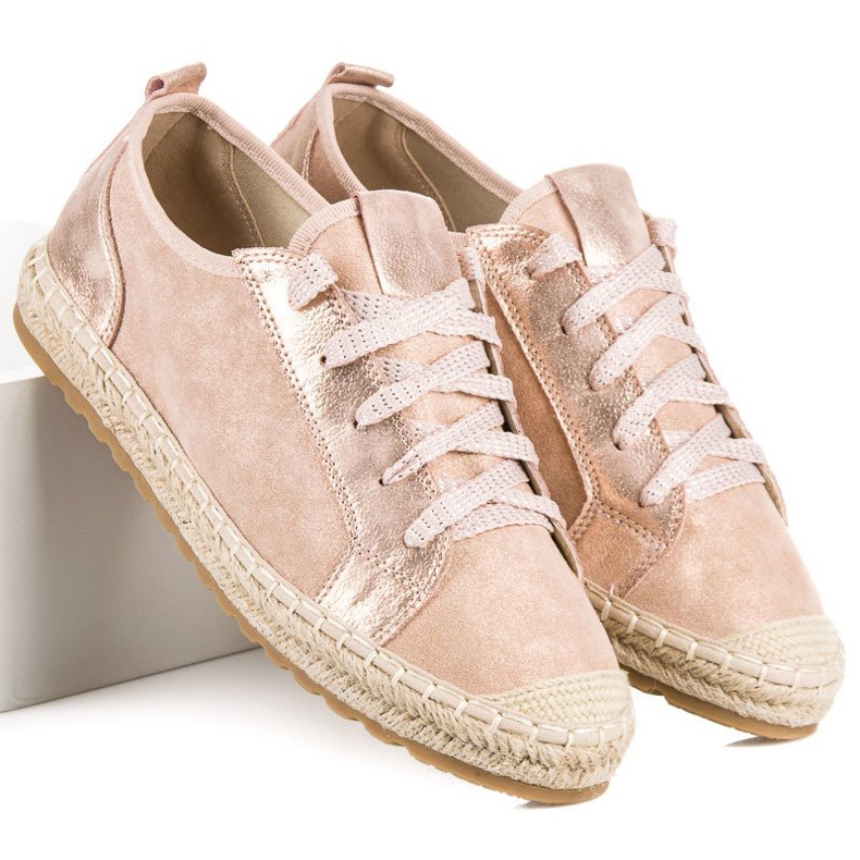 Seastar Espadrillas in suede con lacci rosa 1
