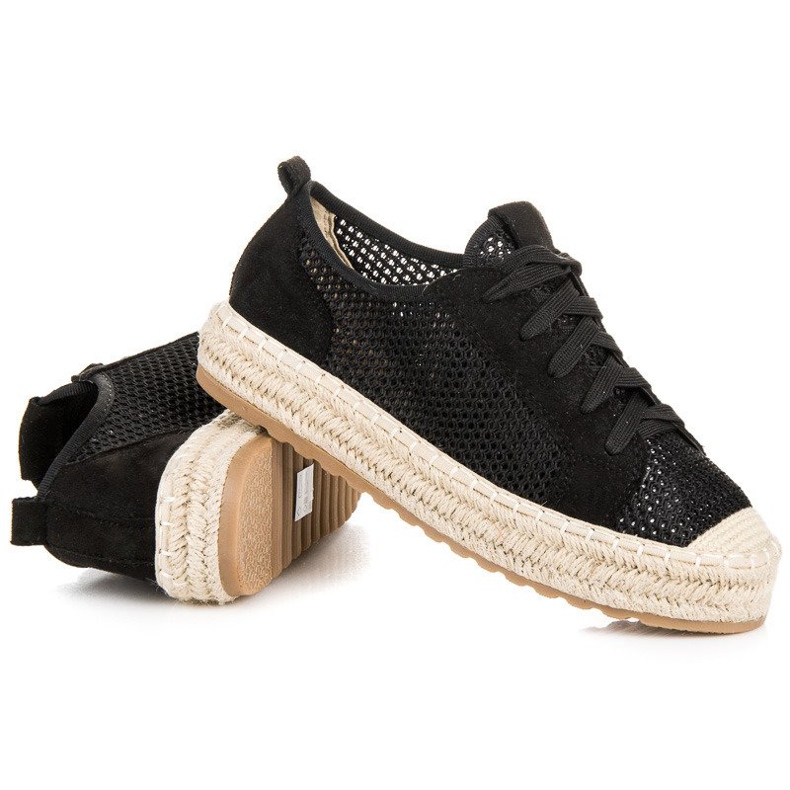 Seastar Espadrillas traforate sulla rilegatura nero 1