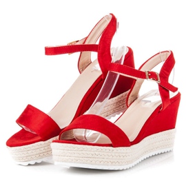 Seastar Sandali espadrillas con zeppa rosso 1