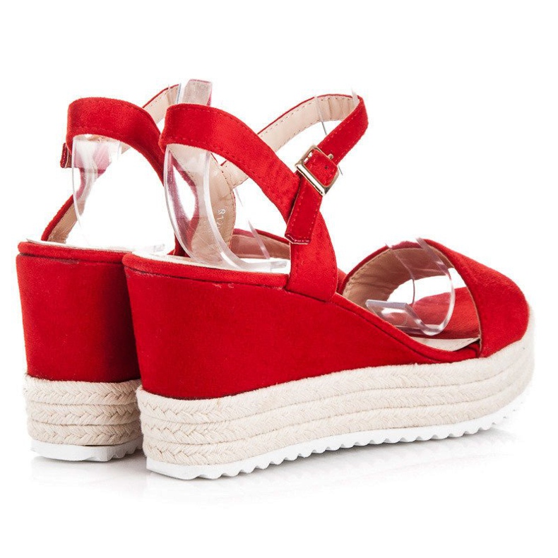 Seastar Sandali espadrillas con zeppa rosso 2