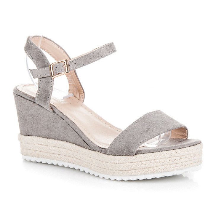 Seastar Sandali espadrillas con zeppa grigio 1