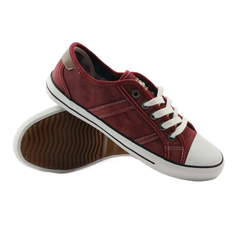 Mezze scarpe da ginnastica bordeaux Mcarthur 01-BG multicolore marrone bianca 4