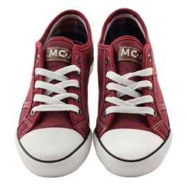 Mezze scarpe da ginnastica bordeaux Mcarthur 01-BG multicolore marrone bianca 5