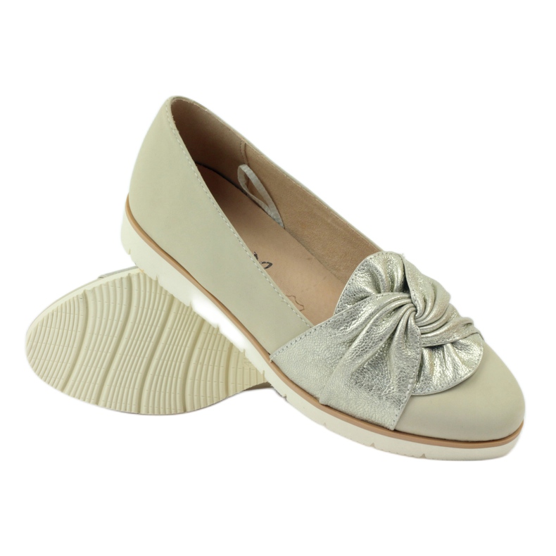 Caprice pumps scarpe basse scarpe da donna 24607 beige d'oro 3