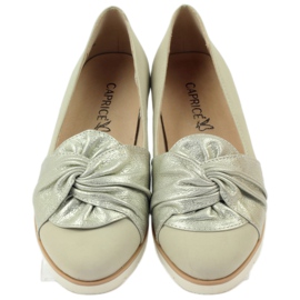 Caprice pumps scarpe basse scarpe da donna 24607 beige d'oro 4