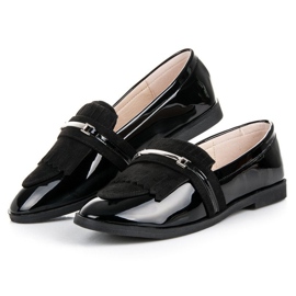Ideal Shoes Mocassini laccati neri nero 2