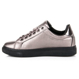 Sneakers militari alla moda grigio multicolore rosa 1