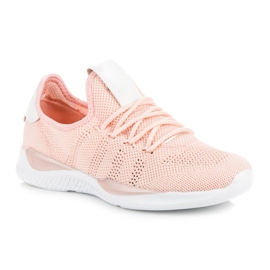 Cipria, scarpe sportive slip-on rosa 2