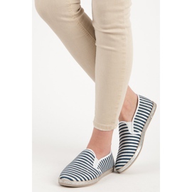 Muto Slip on espadrillas con righe blu 1