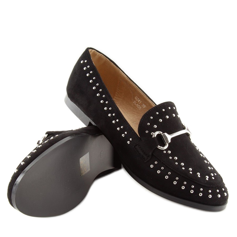 Mocassini neri da donna G241 neri nero 1