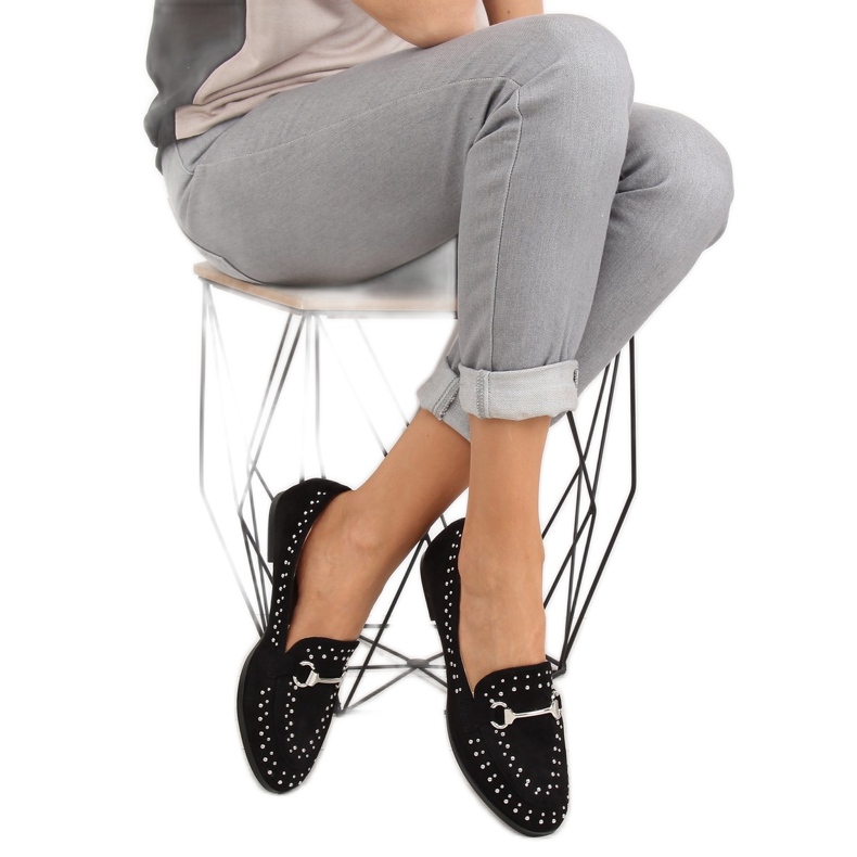 Mocassini neri da donna G241 neri nero 2