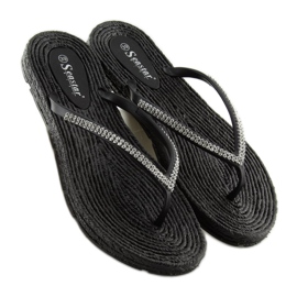 Nero CK40P Infradito in gomma nera 1
