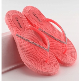 Infradito, rose in gomma CK40P Coral rosa 2