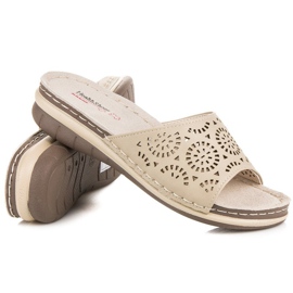 Hasby Ciabatte da donna traforate marrone 1