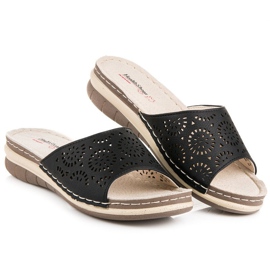 Hasby Ciabatte da donna traforate nero 2