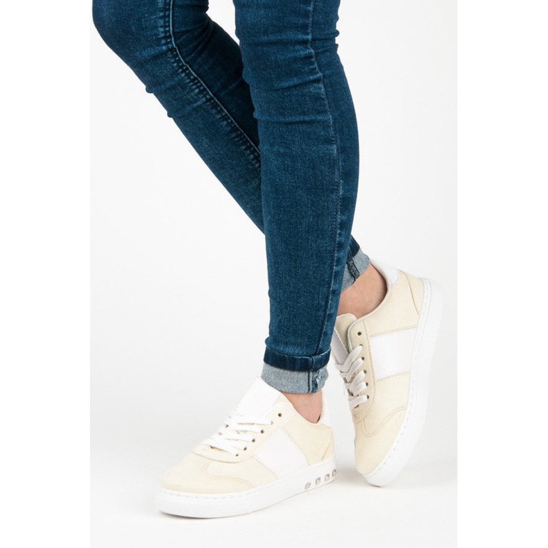 Sport Sneakers in pelle scamosciata giallo 1