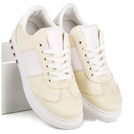 Sport Sneakers in pelle scamosciata giallo 2