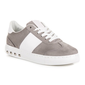 Sport Sneakers in camoscio grigio 1
