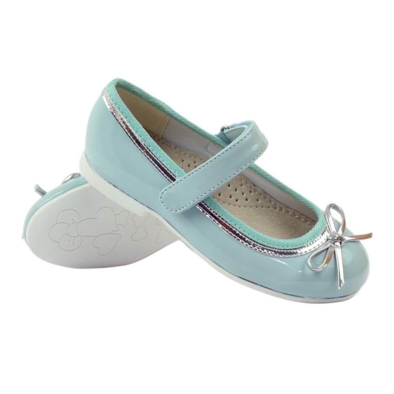 American Club Ballerine décolleté con fiocco americano verde 3