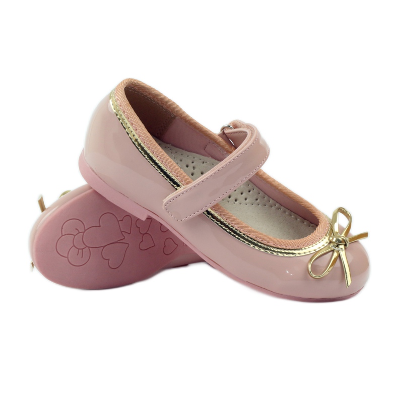 American Club Ballerine décolleté con fiocco americano rosa 3