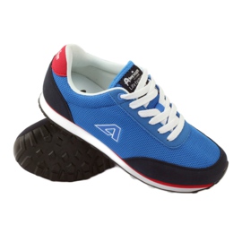 American Club Scarpe sportive stringate da donna blu americano 3