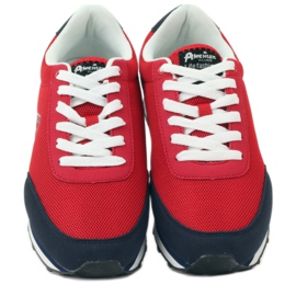 American Club Scarpe sportive americane legate in rosso blu navy 4
