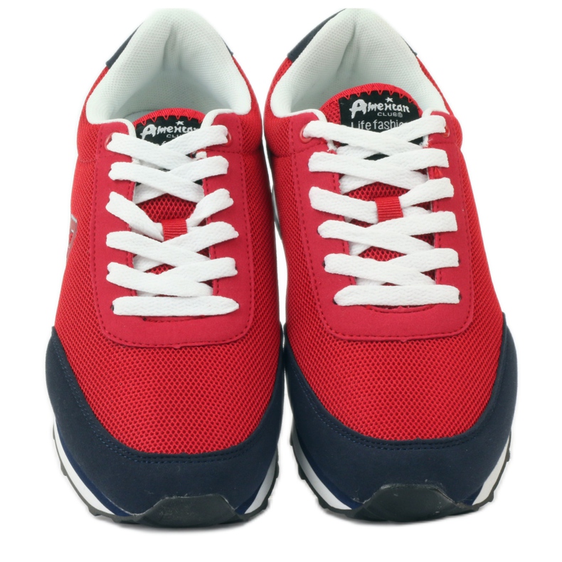 American Club Scarpe sportive americane legate in rosso blu navy 4