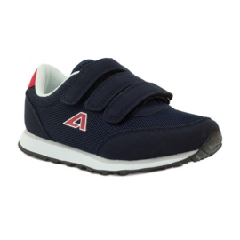 American Club Sneakers sportive con velcro blu navy americane rosso 1