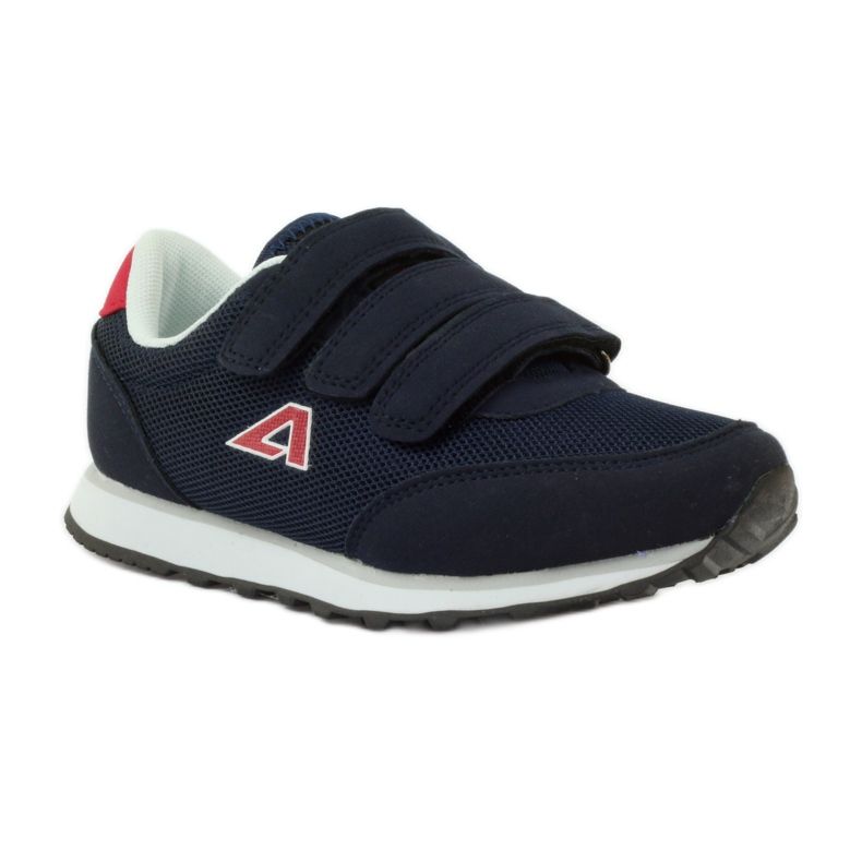 American Club Sneakers sportive con velcro blu navy americane rosso 1