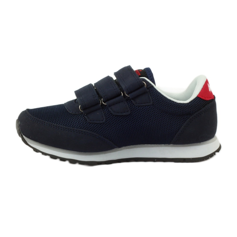 American Club Sneakers sportive con velcro blu navy americane rosso 2