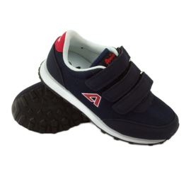 American Club Sneakers sportive con velcro blu navy americane rosso 3