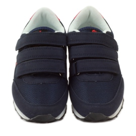 American Club Sneakers sportive con velcro blu navy americane rosso 4