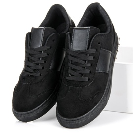 Sport Sneakers in pelle scamosciata nero 1