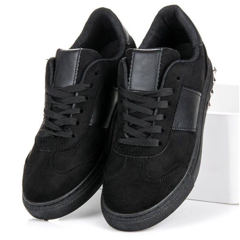 Sport Sneakers in pelle scamosciata nero 1