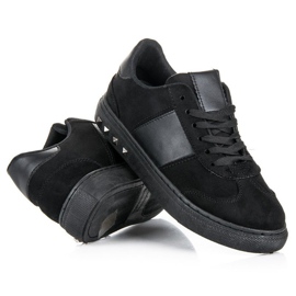 Sport Sneakers in pelle scamosciata nero 2