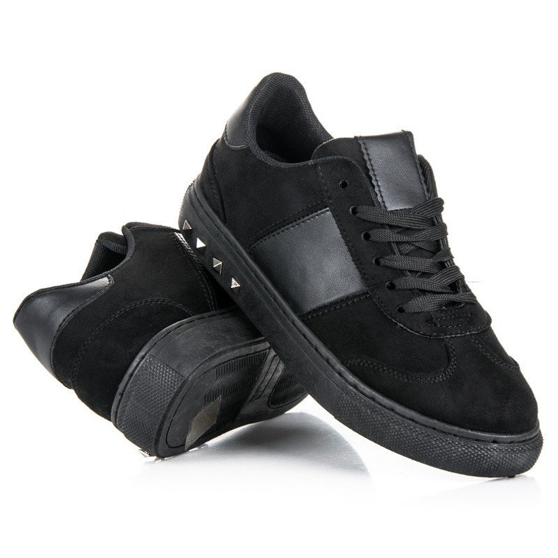 Sport Sneakers in pelle scamosciata nero 2